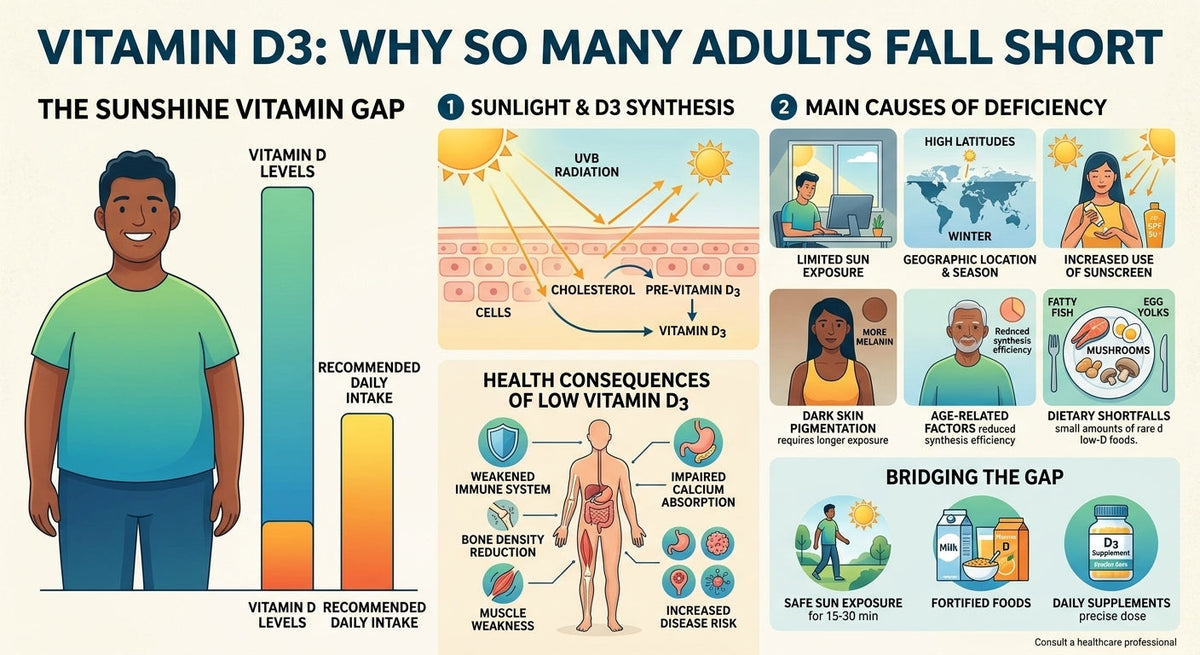 Vitamin D3: Why So Many Adults Fall Short
