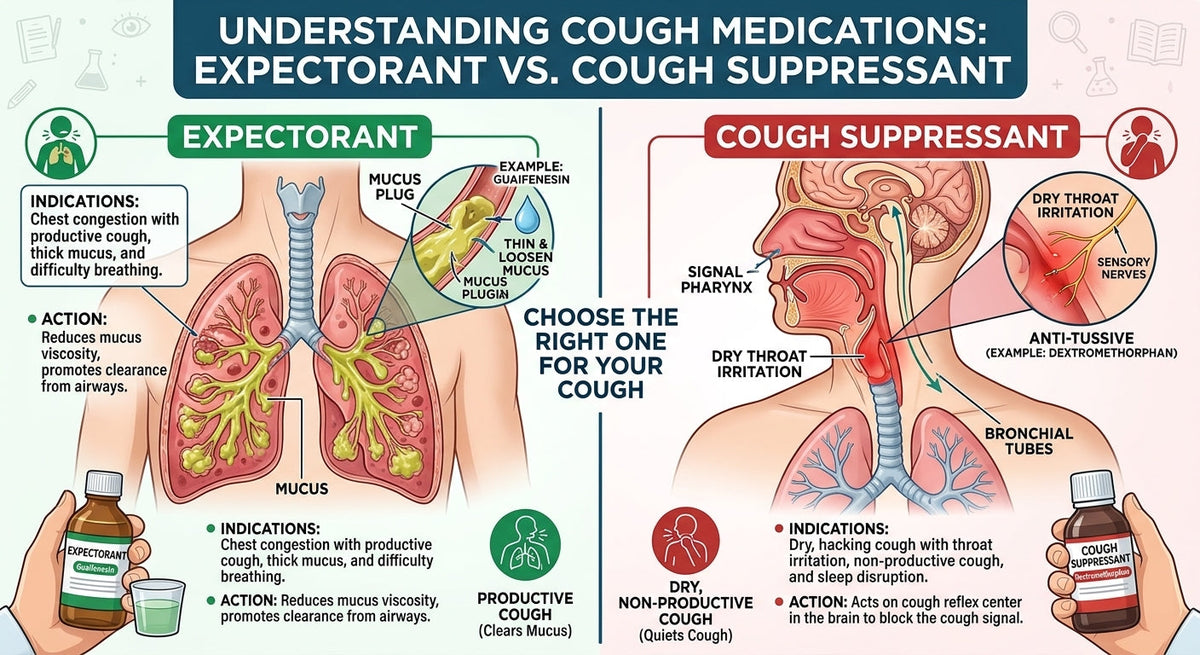 Expectorant vs. Cough Suppressant: Which Do You Need?