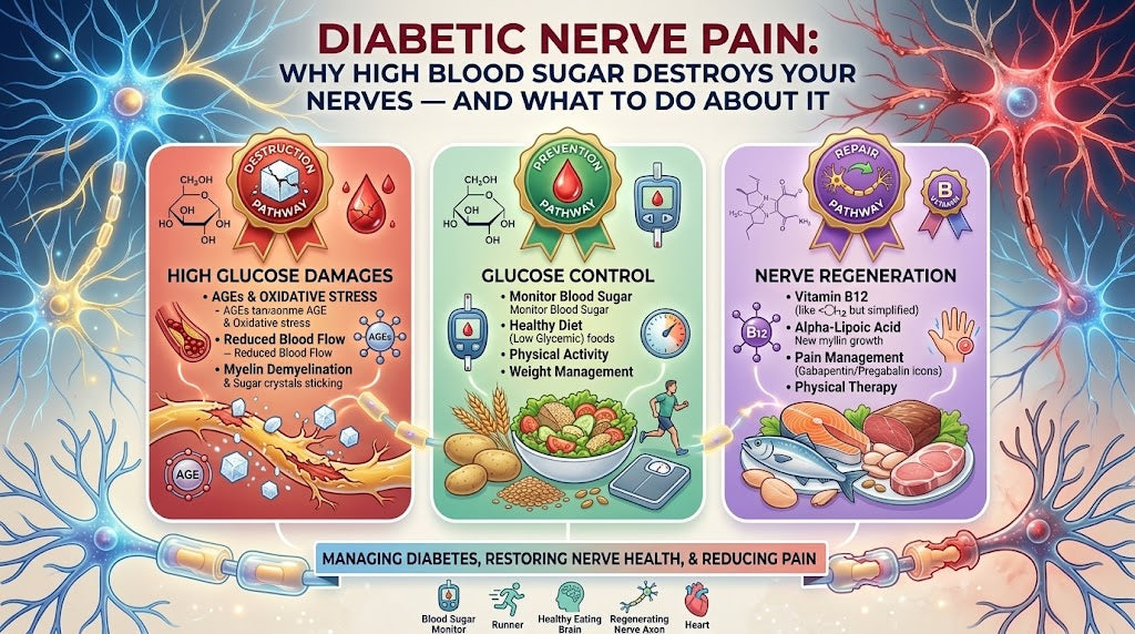 Diabetic Nerve Pain: Why High Blood Sugar Destroys Your Nerves — And What to Do About It