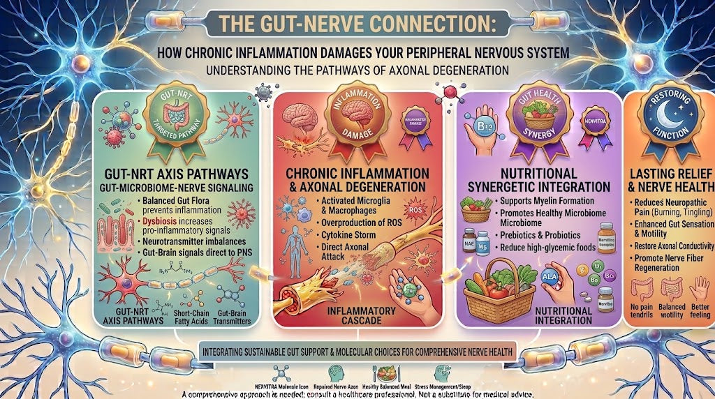 The Gut-Nerve Connection: How Chronic Inflammation Damages Your Peripheral Nervous System